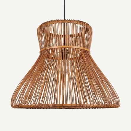 Borneo Doğal Bambu El Örmesi Tasarım Avize 60x50 cm