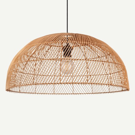 Sumatra Doğal Bambu El Örmesi Tasarım Avize 60x30 cm